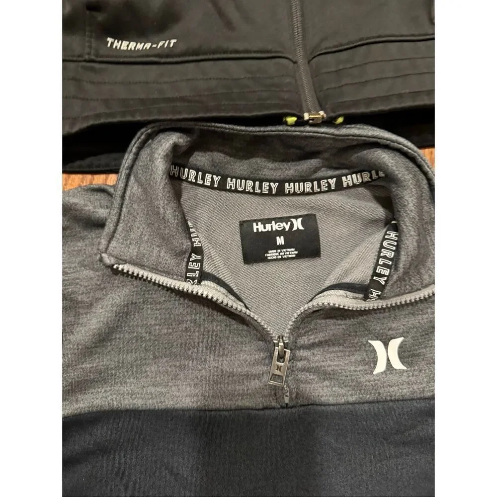 Nike and Hurley boys athletic pullover sweater bundle M